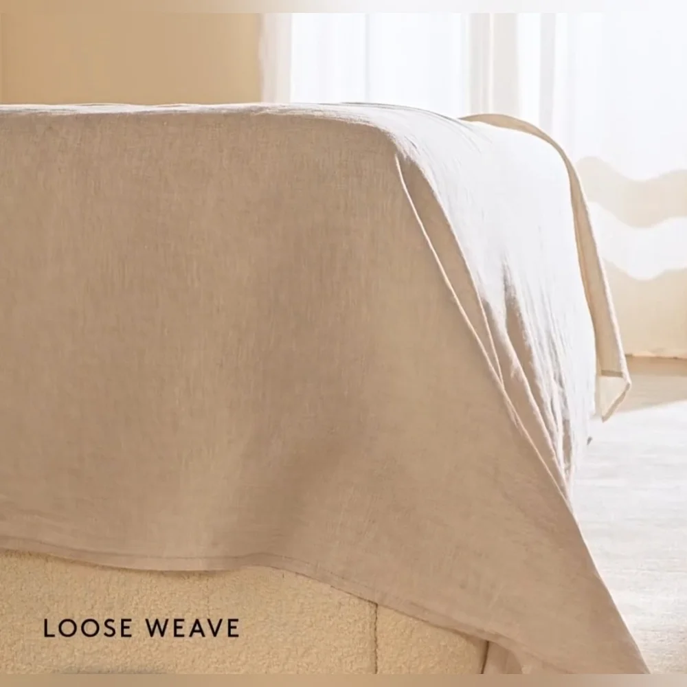 Classic EUROPEAN FLAX™-Certified Linen White King Sheet Set,Retail Price $309.00